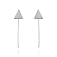 Sterling Silver Triangle French Wire Earrings