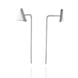 Sterling Silver Triangle French Wire Earrings