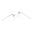 Sterling Silver Triangle French Wire Earrings