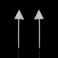 Sterling Silver Triangle French Wire Earrings