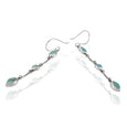 Sterling Silver Triple Turquoise Drop Earrings